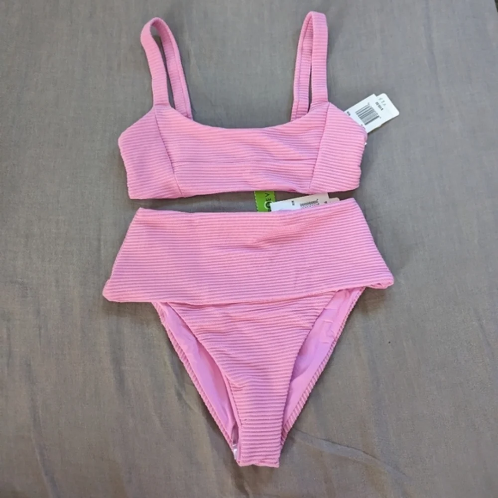 L*Space Jess Desi Bikini Set Rosebud Pink Ribbed